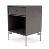 Montana Dream Nightstand With Legs, Coffee/Matt Chrome