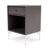 Montana Dream Nightstand With Legs, Coffee/Snow White