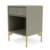 Montana Dream Nightstand With Legs, Fennel/Brass