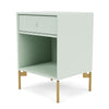 Montana Dream Nightstand With Legs, Mist/Brass