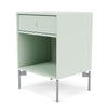 Montana Dream Nightstand With Legs, Mist/Matt Chrome