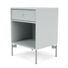 Montana Dream Nightstand With Legs, Oyster/Matt Chrome