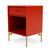 Montana Dream Nightstand With Legs, Rosehip/Brass