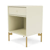 Montana Dream Nightstand With Legs, Vanilla/Brass