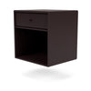 Montana Dream Nightstand With Suspension Rail, Balsamic Brown