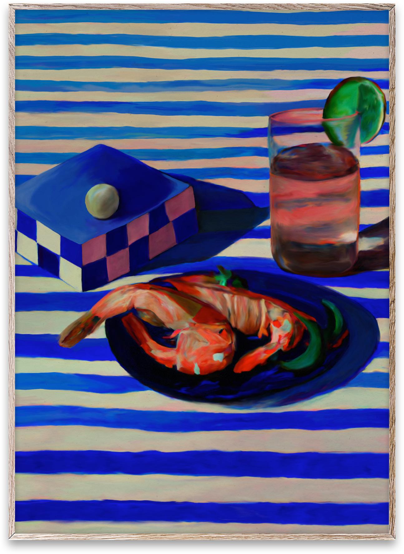 [product_category]-Paper Collective Shrimp & Stripes Poster, 70x100 Cm-Paper Collective-5713450019625-20124-PAP-2