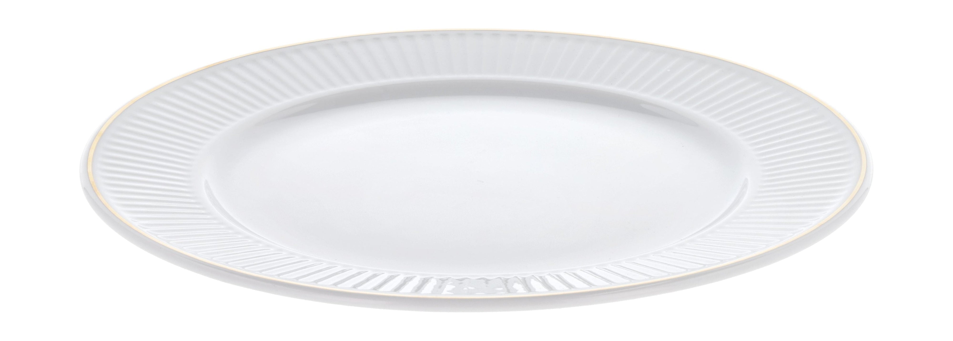 [product_category]-Pillivuyt Plissé Plate White/Matt Gold, ø22 Cm-Pillivuyt-3050910356527-27780-PIL-1