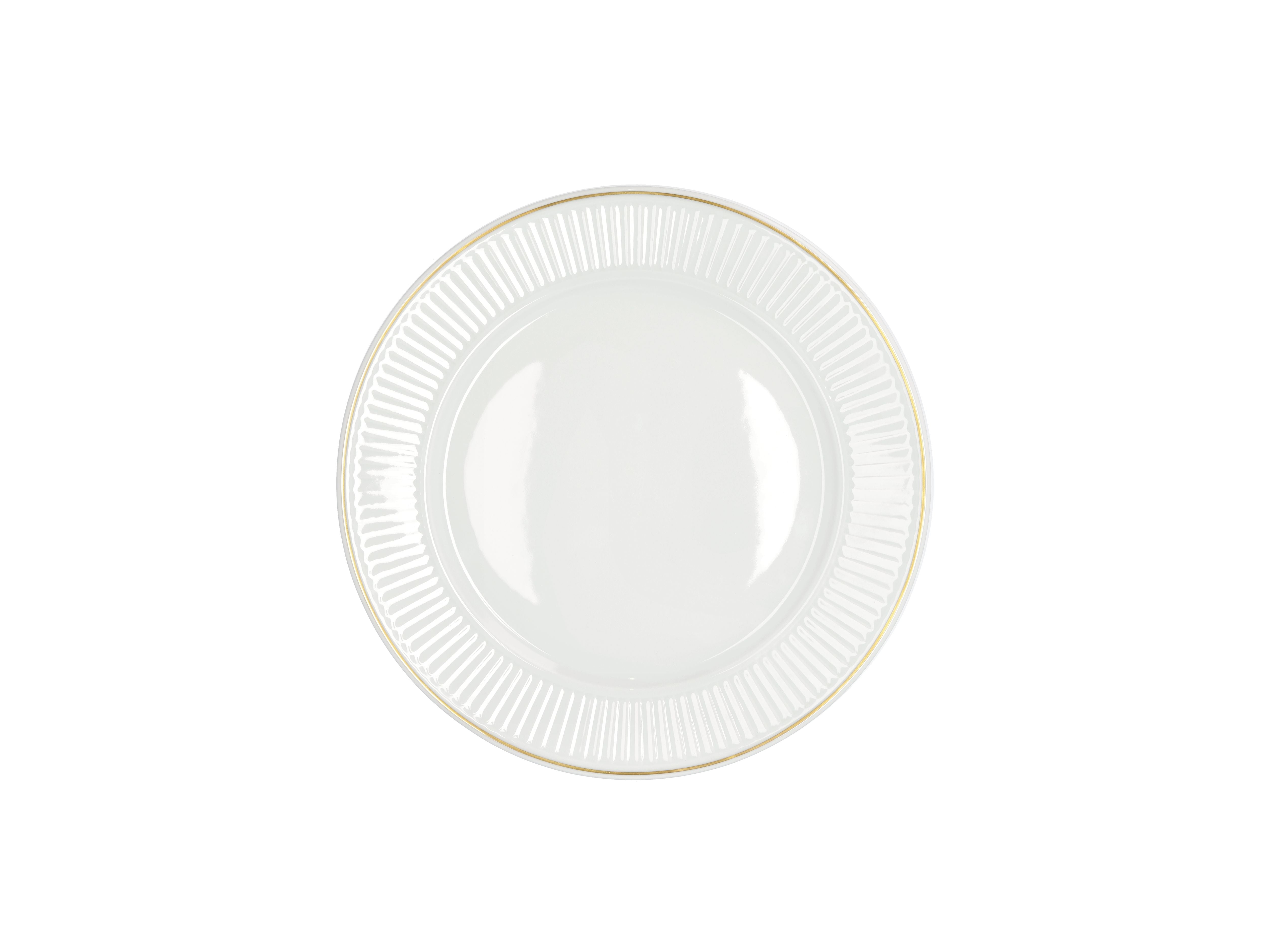 [product_category]-Pillivuyt Plissé Plate White/Matt Gold, ø22 Cm-Pillivuyt-3050910356527-27780-PIL-2