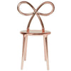 Qeeboo Ribbon Stol Metal Finish by Nika Zupanc, Pink Gold