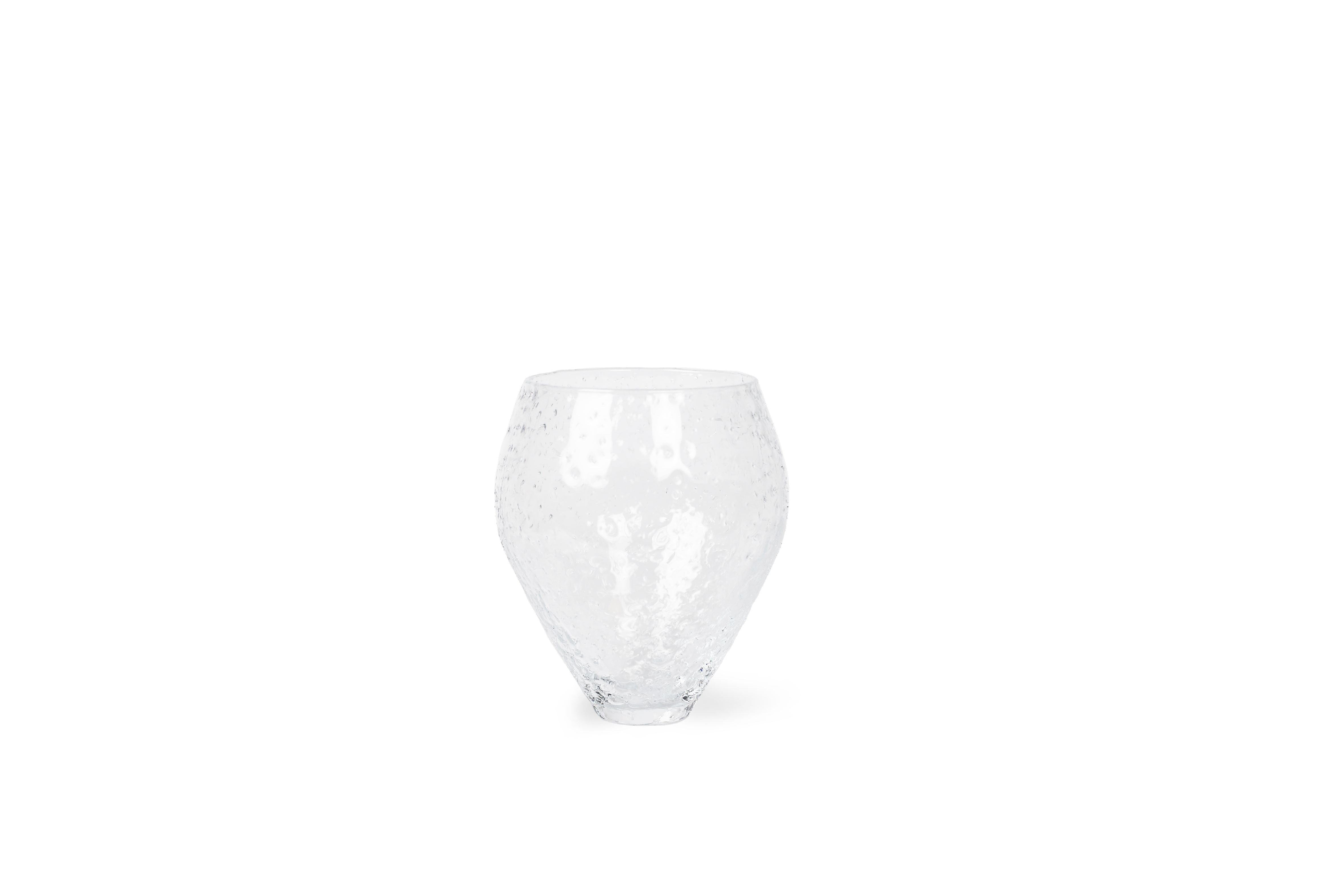 [product_category]-Ro Collection Crushed Glass Vase, Medium, Clear-Ro Collection-5712129037267-RD1146-001-G-ROC-1