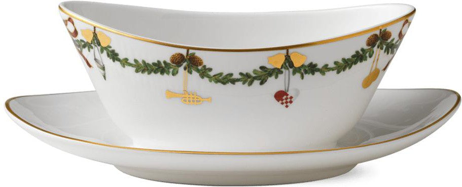 [product_category]-Royal Copenhagen Star Fluted Christmas Sauce Boat-Royal Copenhagen-5705140243137-1017450-ROY-1