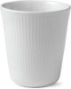 Royal Copenhagen Hvid Riflet Termokop, 29 cl