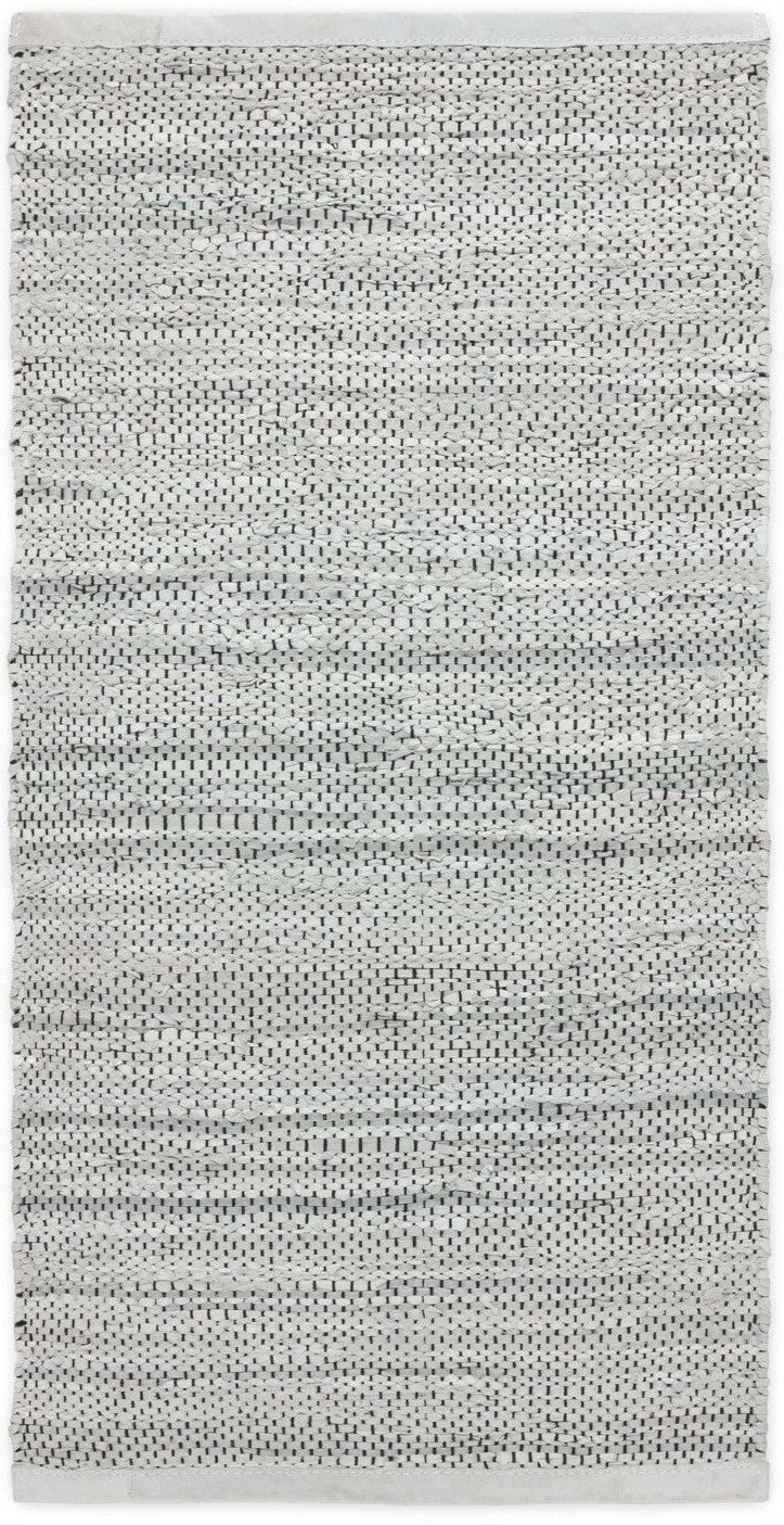 Rug Solid Leather Tæppe Light Grey, 140 x 200 cm