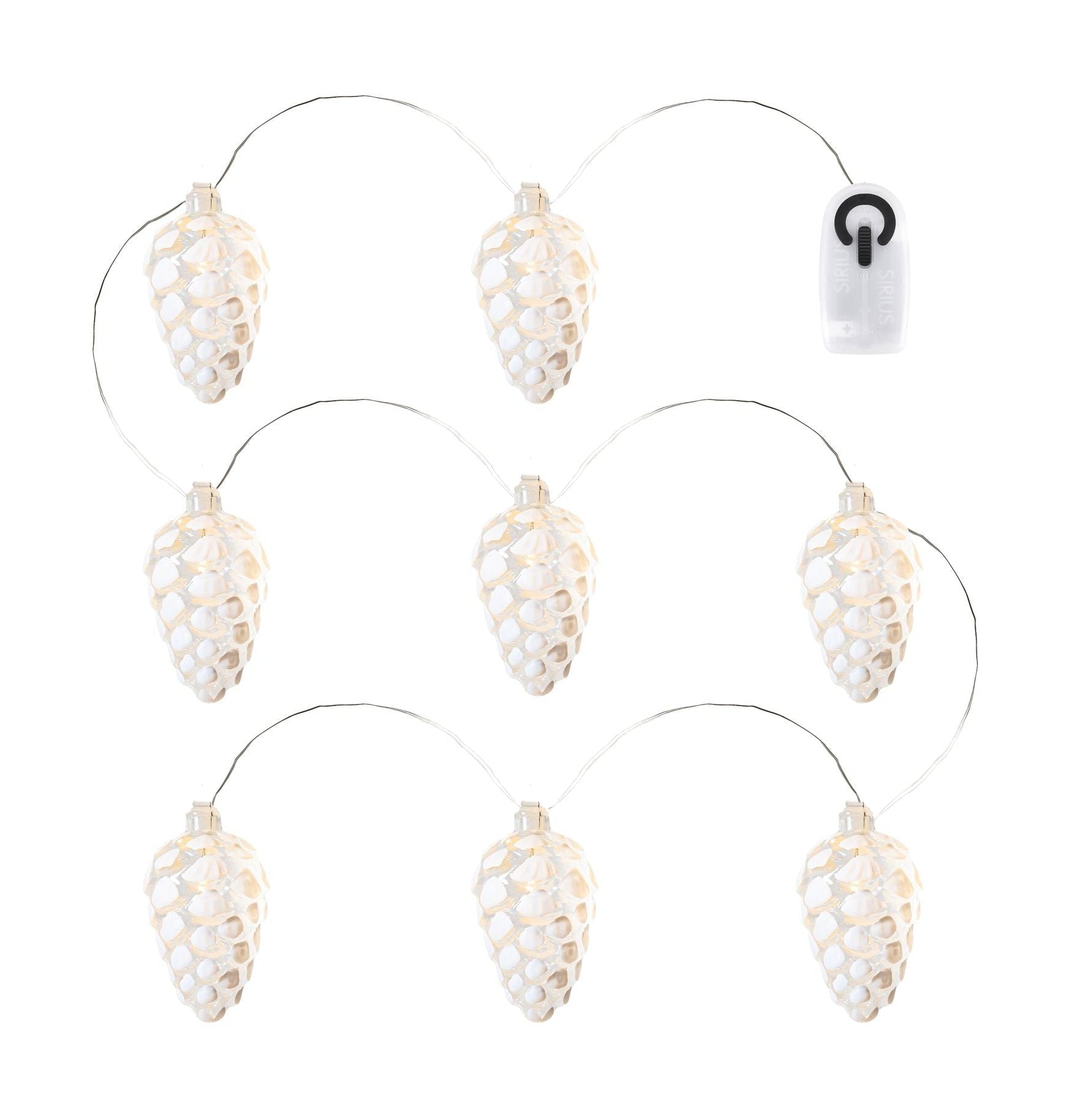 [product_category]-Sirius Celina Cone Garland 8 Le Ds, White-Sirius-5707310565452-56545-SIR-1