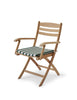 Skagerak Selandia Armchair Cushion, Light Apricot/Dark Green Stripe