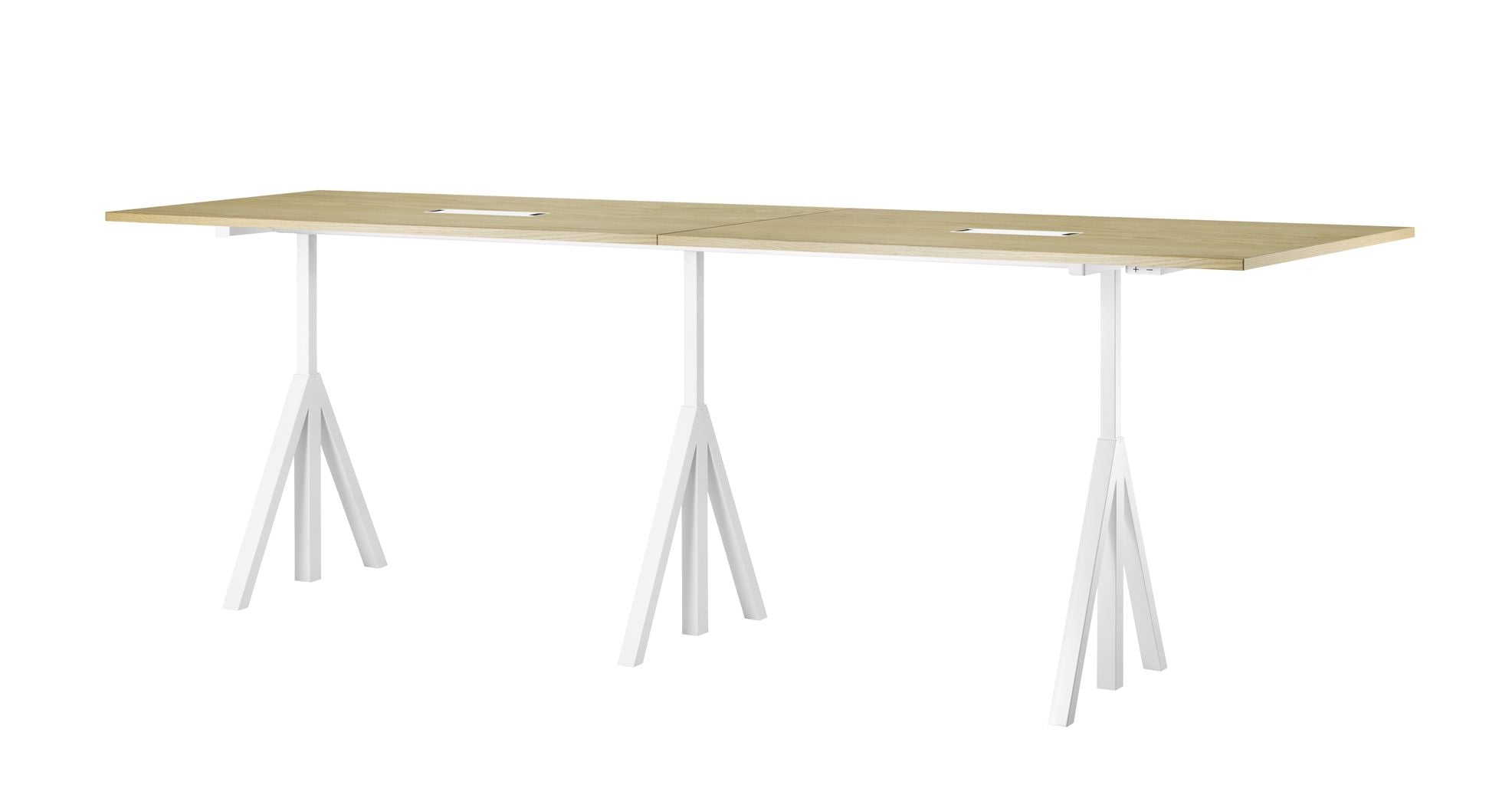 [product_category]-String Furniture Height Adjustable Conference Table Oak, 90x180 Cm-String Furniture-DT18090-05-1x2+ETF-12-1+ETE-12-1-STR-2