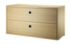 String Furniture String System Drawer Element Oak, 30x78x42 Cm