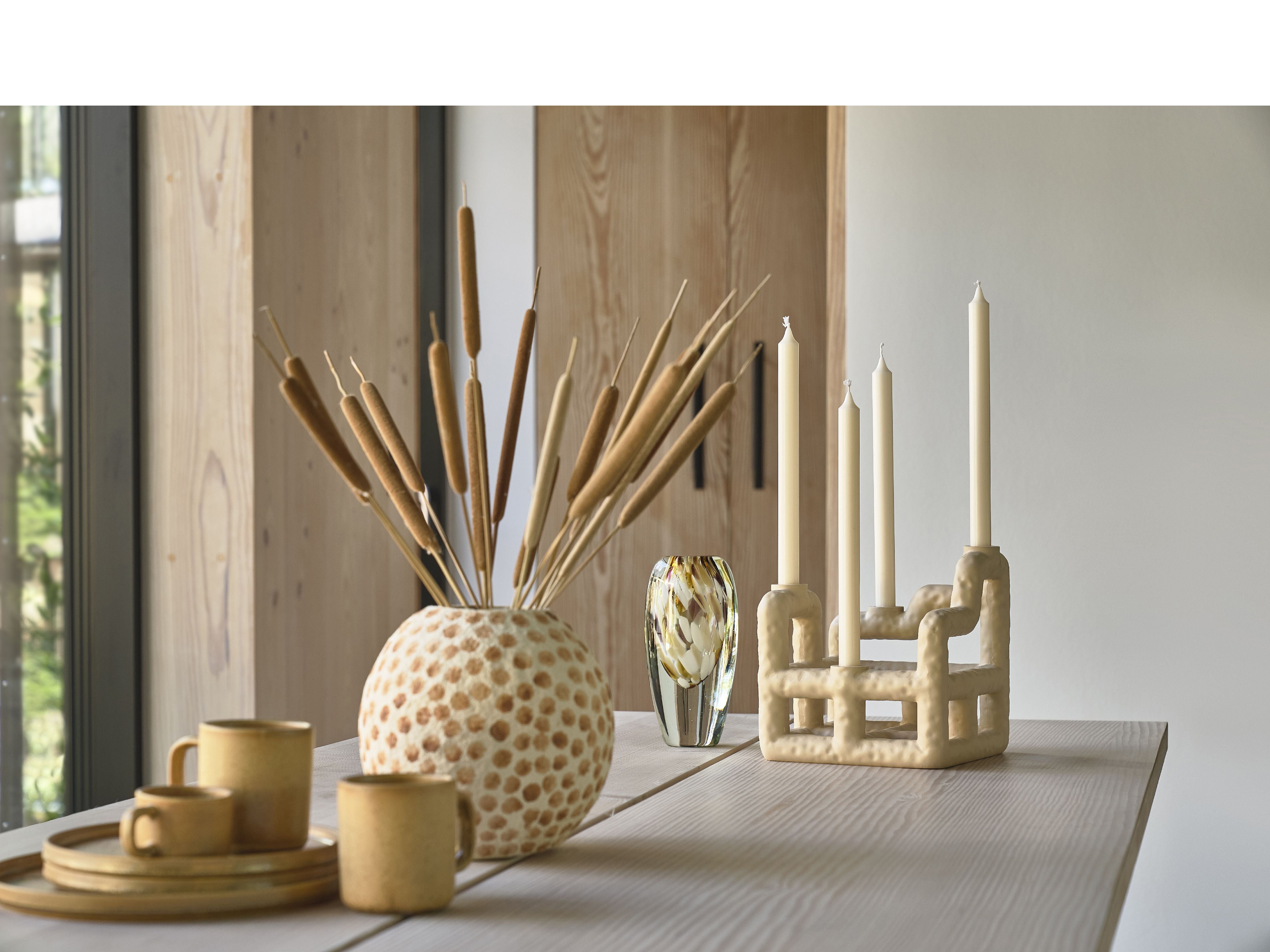 [product_category]-Villa Collection Aia Stick Candle Set Of 4 øx H 2,2x30, Creme-Villa Collection-5722000294092-29409-VIL-3