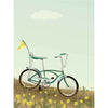 Vissevasse -cykel med et flag Plakat, 30x40 cm