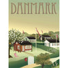 Vissevasse Danmark Kolonihaverne Plakat, 15x21cm