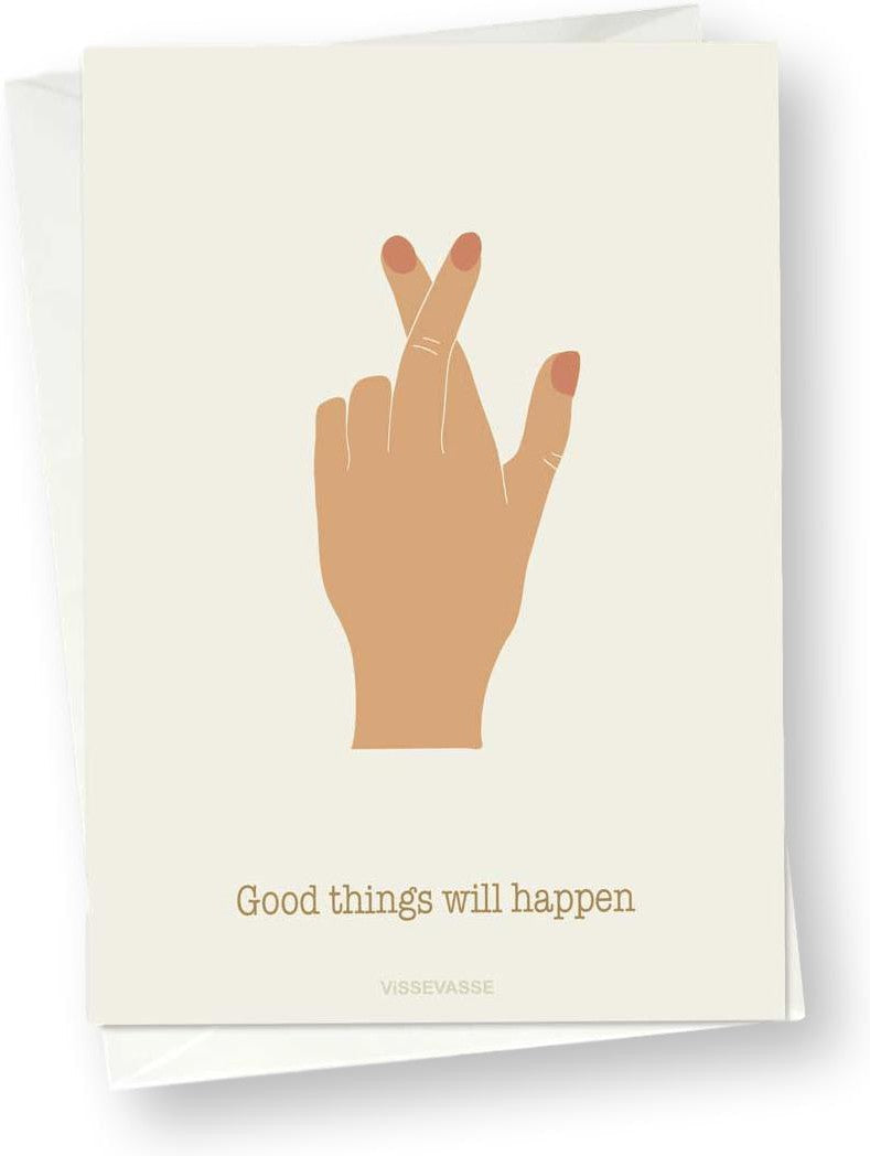 [product_category]-Vissevasse Good Things Will Happen Greeting Card, 10,5x15 Cm-Vissevasse-5713138905905-F-2019-059-XS-VIS-1