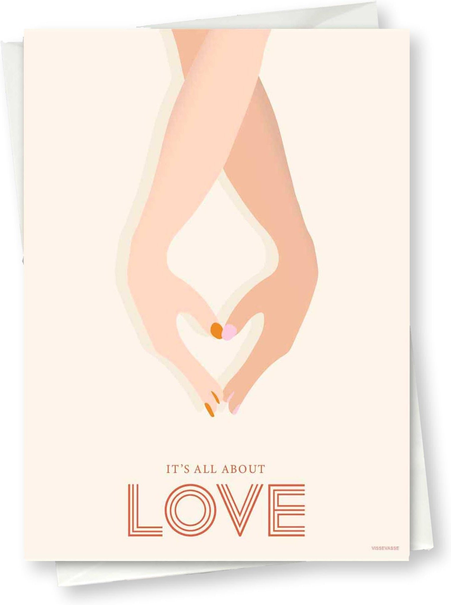 [product_category]-Vissevasse It's All About Love Greeting Card, 10x15 Cm-Vissevasse-5713138903406-F-2019-034-XS-VIS-1