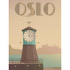 Vissevasse Oslo Aker Brygge Plakat, 50x70 cm