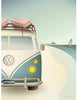 Vissevasse VW Camper Plakat, 15x21 cm