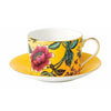 Wedgwood Wonderlust Yellow Tonquin Tekop 0,15L & Undercop I Givæske, Gul